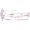 vidaXL Estructura de cama sin colch&oacute;n metal roble ahumado 180x200 cm