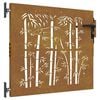 vidaXL Puerta de jard&iacute;n 85 x 75 cm Negro Con cerradura
