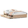 vidaXL Estructura de cama sin colch&oacute;n madera maciza de pino 140x190 cm