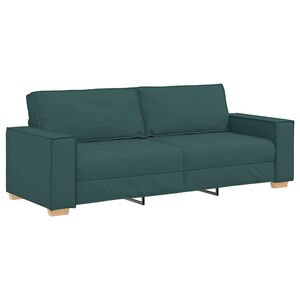 vidaXL Sof&aacute; Verde oscuro 220 x 80 x 84 cm tela