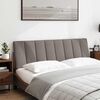 vidaXL Cabecero de cama acolchado Hanko tela gris taup&eacute; 160 cm