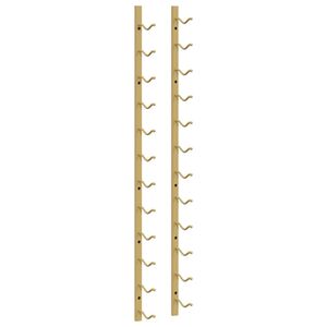 vidaXL Botellero de pared para 12 botellas hierro dorado