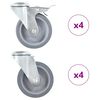 vidaXL Ruedas giratorias con agujero pasador 8 unidades 100 mm
