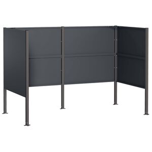 vidaXL Pantalla para contenedor de basura 167 x 85 x 113 cm Acero