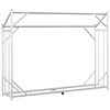 vidaXL Le&ntilde;ero cubierta lluvia 151x40,5x110,5 cm acero galvanizado