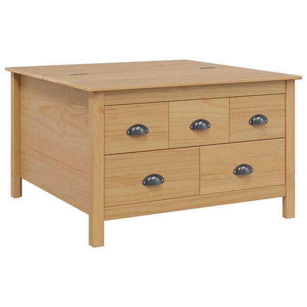 vidaXL Mesa de Caf&eacute; con caj&oacute;n Marr&oacute;n miel 79.5 x 79.5 x 49 cm