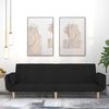 vidaXL Sof&aacute; cama de 2 plazas con dos almohadas tela negro