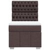 vidaXL Cama box spring con colch&oacute;n tela marr&oacute;n oscuro 90x190 cm