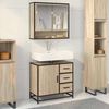 vidaXL Armario de lavabo de ba&ntilde;o madera roble Sonoma 65x33x60 cm