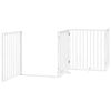 vidaXL Puerta de perros plegable 12 paneles madera &aacute;lamo blanca 960 cm