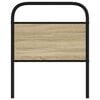 vidaXL Cabecero de acero y madera de ingenier&iacute;a roble Sonoma 80 cm