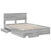 vidaXL Estructura de cama con cabecera Gris Sonoma 150 x 200 cm