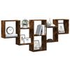 vidaXL Estanter&iacute;a de pared madera ingenier&iacute;a roble ahumado 159x18x66cm