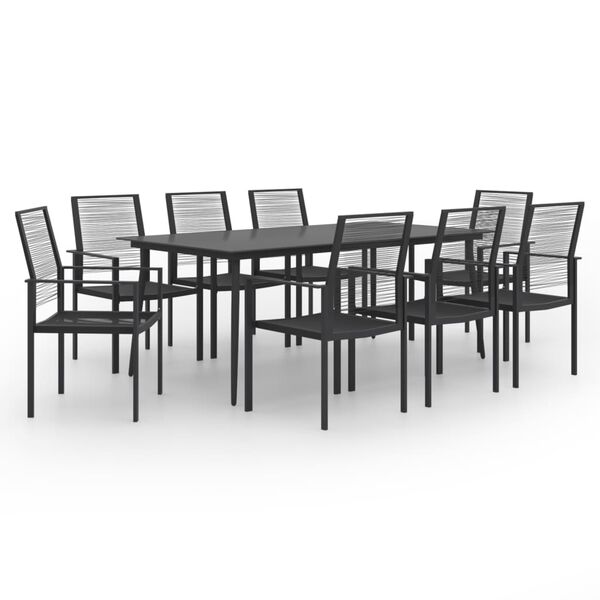 vidaXL Juego de comedor de jardín 9 piezas