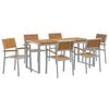 vidaXL Conjunto de Comedor de Jard&iacute;n 7 uds. Gris