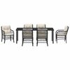 vidaXL Conjunto de Comedor de Jard&iacute;n 7 pcs Negro rat&aacute;n sint&eacute;tico