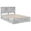 vidaXL Estructura de cama Gris Concreto 140 x 200 cm Madera Ingenieril