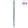 vidaXL Clavijas para tienda 24 uds acero galvanizado 30 cm &Oslash;20 mm