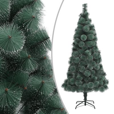 vidaXL Árbol de Navidad artificial LED y bolas verde 150 cm PVC y PE