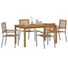 vidaXL Conjunto de Comedor de Jard&iacute;n 5 pcs Gris