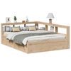 vidaXL Cama con estanter&iacute;a sin colch&oacute;n madera maciza de pino 160x200cm
