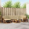 vidaXL Conjunto de sof&aacute;s de exterior con coj&iacute;n 8 pcs Natural y Beige