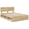 vidaXL Estructura de cama Sonoma 140 x 190 cm Madera de pino macizo