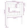 vidaXL Cabecero madera maciza de pino negro 81x4x100 cm