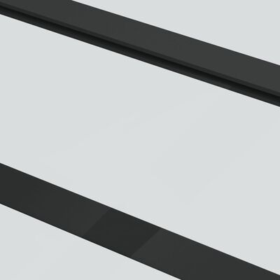 vidaXL Puerta corredera ESG vidrio y aluminio negra 76x205 cm