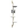 vidaXL &Aacute;rbol rascador para gatos de pared gris claro 187 cm
