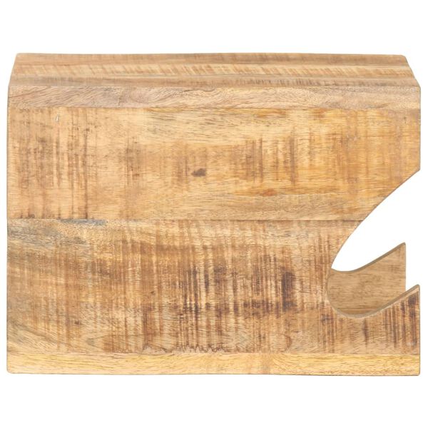 vidaXL Soporte de bicicletas pared 35x25x25 cm madera de mango rugosa