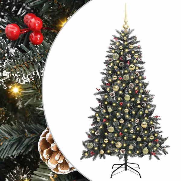 vidaXL &Aacute;rbol de Navidad artificial Verde 150 cm PVC, Pl&aacute;stico y Acero