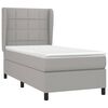 vidaXL Cama box spring con colch&oacute;n tela gris claro 80x200 cm