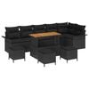 vidaXL Conjunto de sof&aacute;s de jard&iacute;n 10 uds. Negro rat&aacute;n sint&eacute;tico