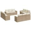 vidaXL Set de sof&aacute;s de jard&iacute;n 12 pzas y cojines rat&aacute;n sint&eacute;tico marr&oacute;n
