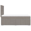 vidaXL Cama box spring con colch&oacute;n tela gris taupe 90x190 cm