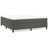 vidaXL Cama box spring con colch&oacute;n terciopelo gris oscuro 160x200 cm