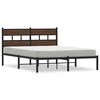 vidaXL Estructura cama con cabecero sin colch&oacute;n marr&oacute;n roble 137x190cm