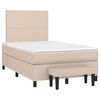 vidaXL Cama box spring con colch&oacute;n cuero sint&eacute;tico capuchino 120x190cm
