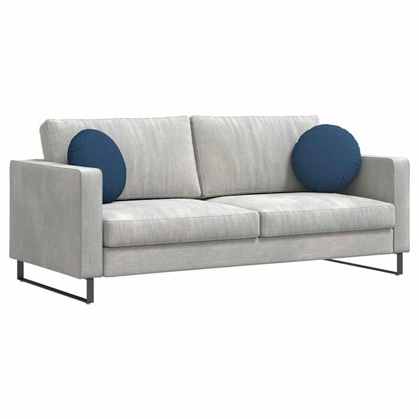 vidaXL Cojines para asiento 2 pcs Azul Ø40 x 13 cm tela