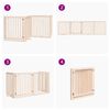 vidaXL Puerta para perros plegable 4 paneles madera de &aacute;lamo 320 cm