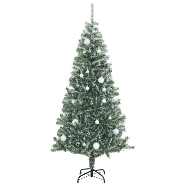 vidaXL &Aacute;rbol de Navidad artificial con 300 LED bolas y nieve 240 cm