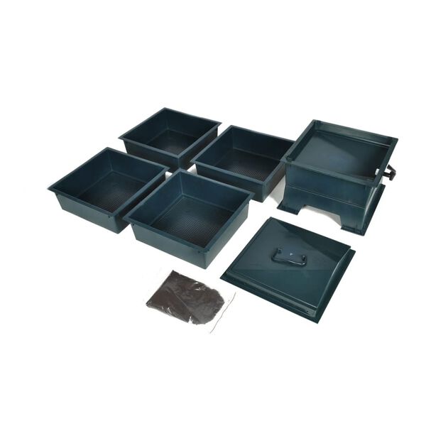 vidaXL Criadero de gusanos de 4 bandejas 42x42x60 cm