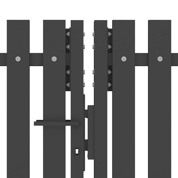 vidaXL Puerta de jard&iacute;n de acero 400 x 125 cm antracita