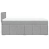 vidaXL Cama box spring con colch&oacute;n tela gris claro 90x190 cm