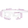 vidaXL Estante de lavabo de pared de acero y madera maciza de roble