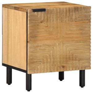 vidaXL Mesilla de noche marr&oacute;n 40x33x46 cm madera maciza mango