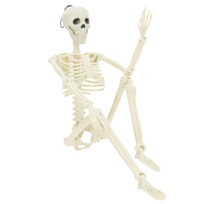 2 esqueletos de Halloween blancos 85 cm