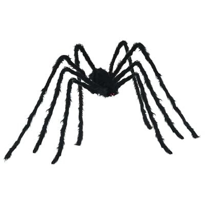 Decoración de araña de Halloween con telarañas 2 uds. negra y blanca 200 cm
