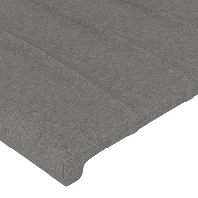 vidaXL Cama box spring con colchón tela gris oscuro 100x200 cm